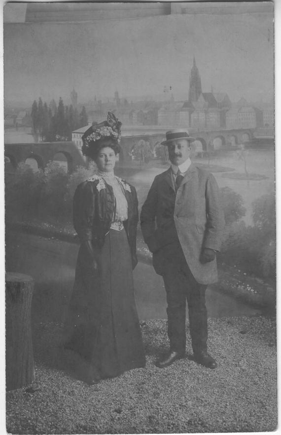 Moritz James Oppenheimer with his wife Emma Katharina Oppenheimer