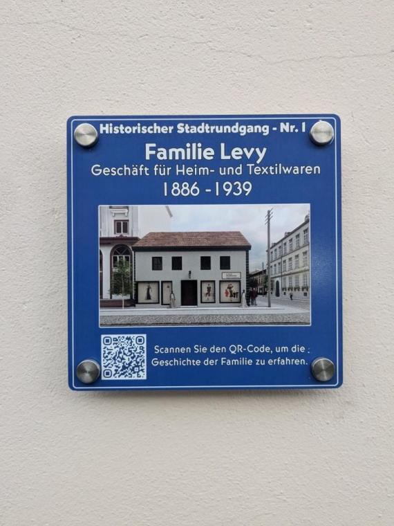 Historischer Stadtrundgang - Nr.1, Strausberg Levy family, store for home and textile goods.