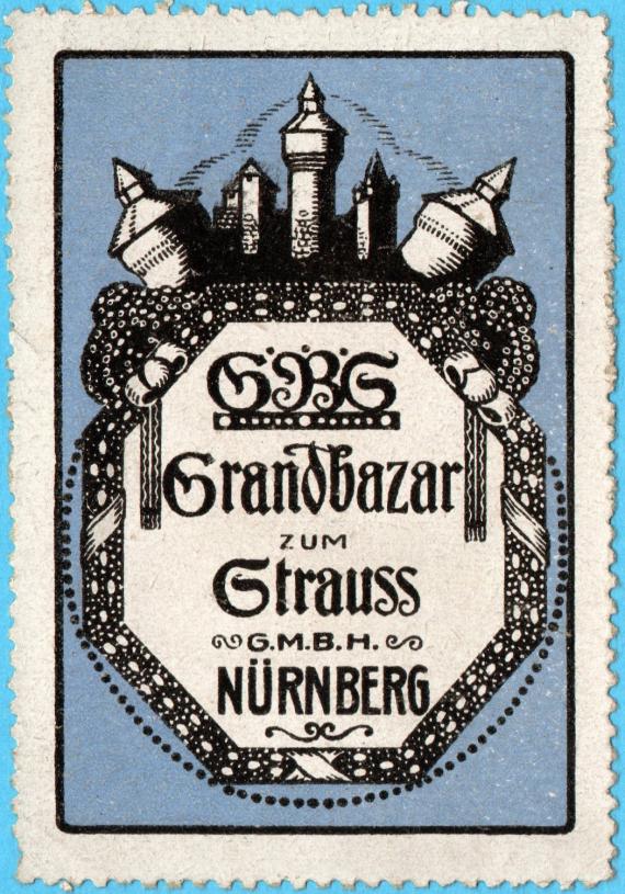 Werbemarke (Vignette)  - G B S - Grandbasar zum Strauß - Nürnberg