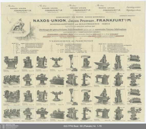 Illustrations of Naxos-Union grinding machines