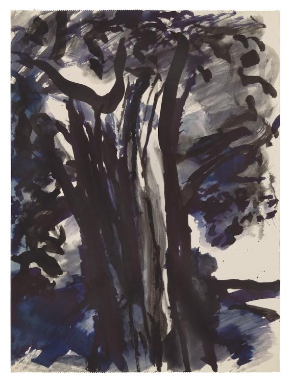 Baum, Aquarell von Fritz Ascher