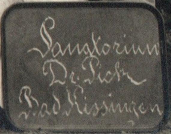 Foto-Karte - Feldpost - versandt vom " Sanatorium Dr. Pick " am 28. Oktober 1914  -  Ausschnittvergrößerung 