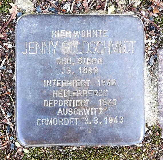 Stolperstein für Jenny Goldschmidt, Bernhardstraße 39, Dresden