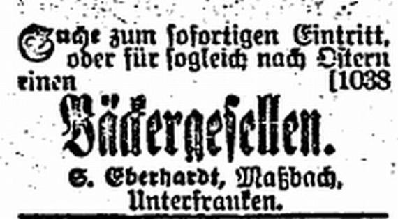 Anzeige in der Zeitschrift "Der Israelit" vom 2. Februar 1903