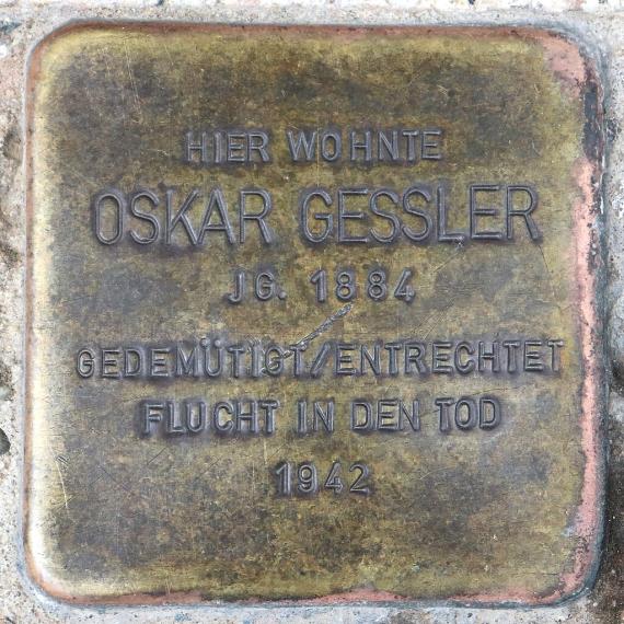 Stolperstein Oskar Gessler