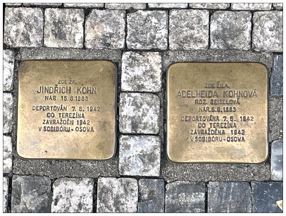 Jindřich Kohn und Adelheida Kohnova - Stolpersteine