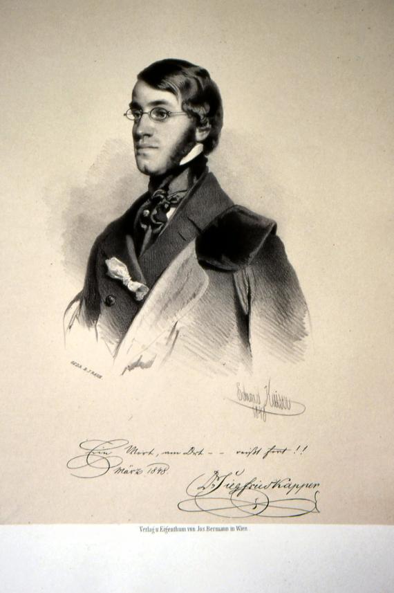 Siegfried Kapper, Lithographie von Eduard Kaiser, 1848