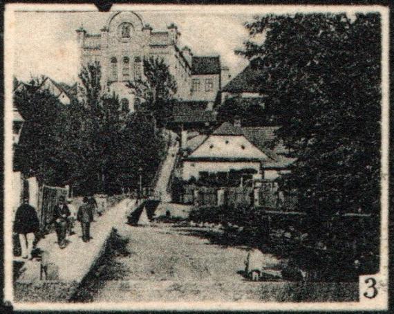 Historische Mehrbild-Ansichtskarte Mährisch Weisskirchen Historische Mehrbild-Ansichtskarte Mährisch Weisskirchen - versandt am 8. März 1906 - Ausschnittvergrößerung Synagoge