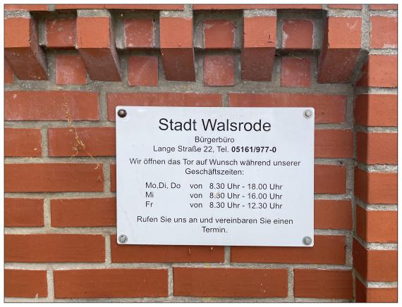 Infotafel der Stadt Walsrode - nicht alltagstauglich