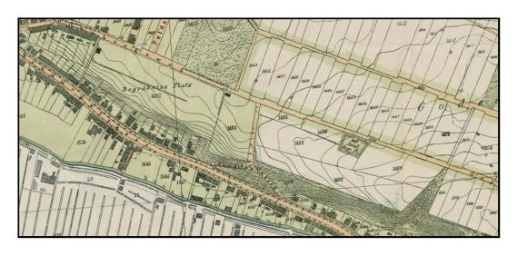 Plan der Stadt Bergedorf von 1904 - Ausschnitt