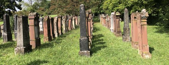 View of the Jewish cemetery in Crailsheim
