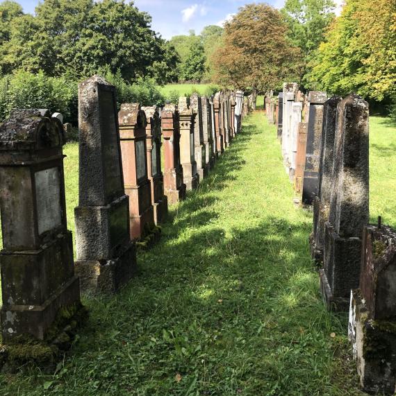 View of the Jewish cemetery in Crailsheim