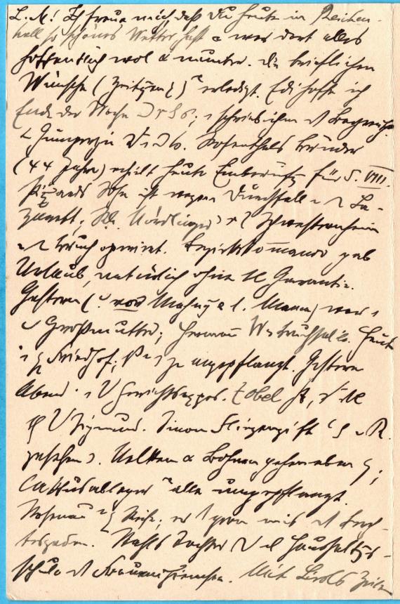 Postkarte  -  Hermine Ellinger Postkarte privater Art an Frau " Hermine Ellinger ", Marquartstein, Hotel Marienbad  -  versandt von " Max Ellinger " am 27. Juli 1916  -  Kartenrückseite
