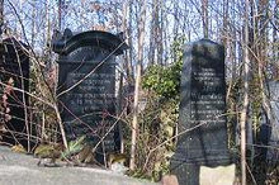 dark gravestones from the 19th century