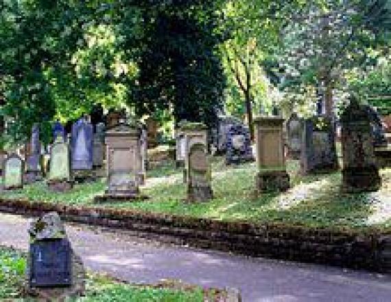 Ein Teil im Süden der Anlage ist als Jüdischer Friedhof ausgewiesen A part in the south of the complex is designated as a Jewish cemetery