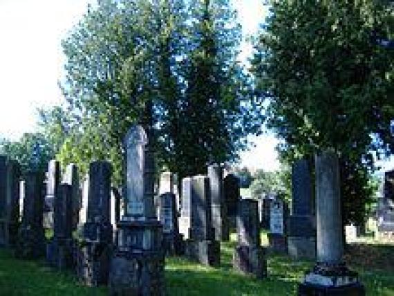 Partial view of the Jewish cemetery in Nördlingen