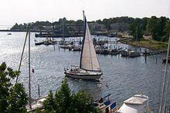 View of the harbor, above the upper Jungfernstieg