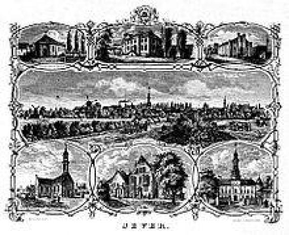 The sights of Jever (lithograph by Klusmeier around 1865)