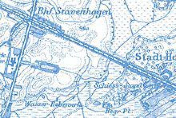 Jüdischer Friedhof in Stavenhagen - Signatur Begr.Pl. - MTB 1880