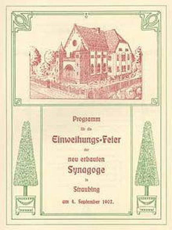 Invitation to the consecration of the synagogue from 1907