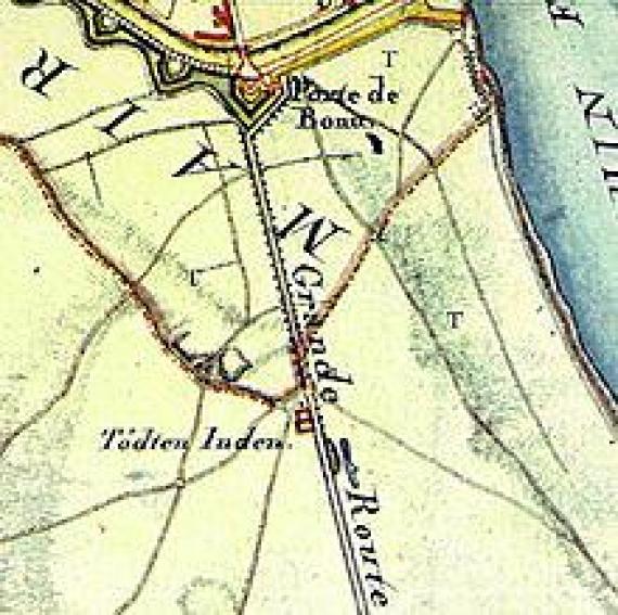 Ausschnitt aus der Tranchot-Karte von 1807/08. Ausschnitt aus der Tranchot-Karte von 1807/08.
