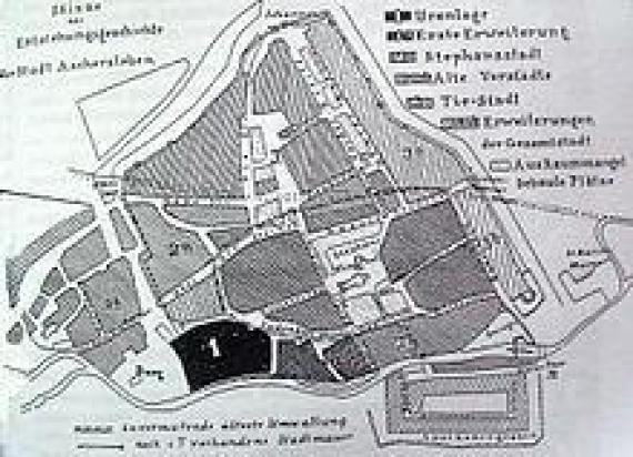 History of the development of the old town of Aschersleben.[3]