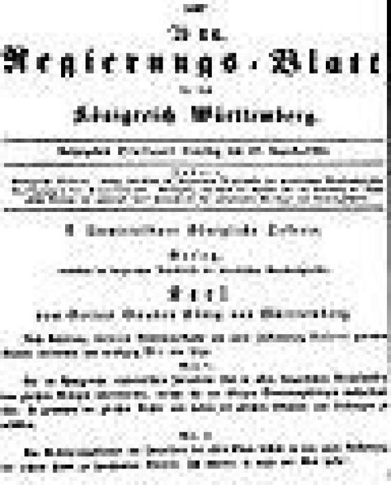 Emanzipationsgesetz vom 13. August 1864