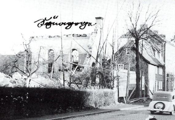 Die Synagoge in Altenkirchen nach der Zerstörung November 1938