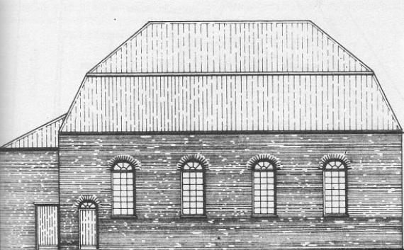 Südansicht der Synagoge in Aurich South view of the synagogue in Aurich