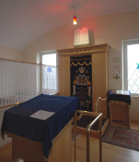 Interior to the Torah shrine