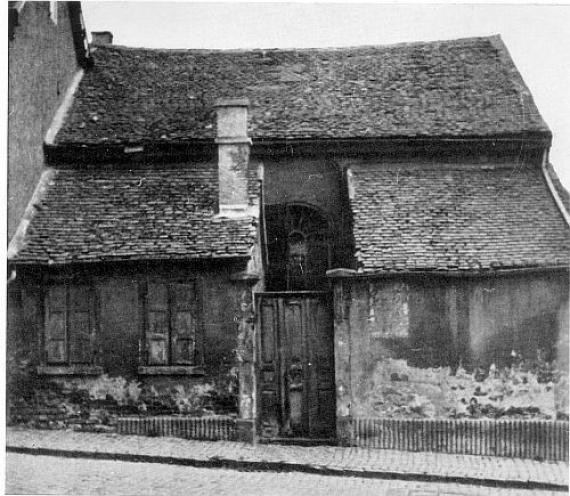 The former synagogue building, front view around 1965