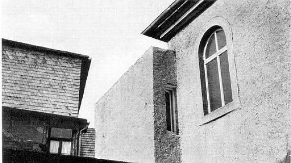 Restteile der ehemaligen Synagoge in Bürgel in den 1960er-Jahren