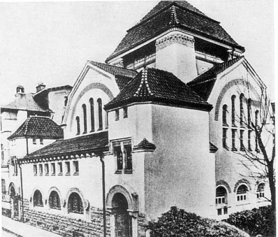 The synagogue of the Israelite religious society in Bleichstraße