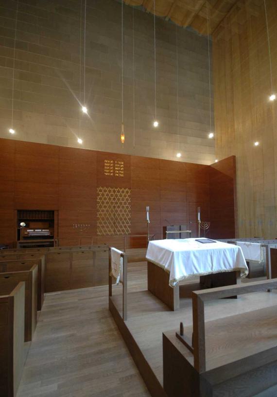 Interior to the Torah shrine