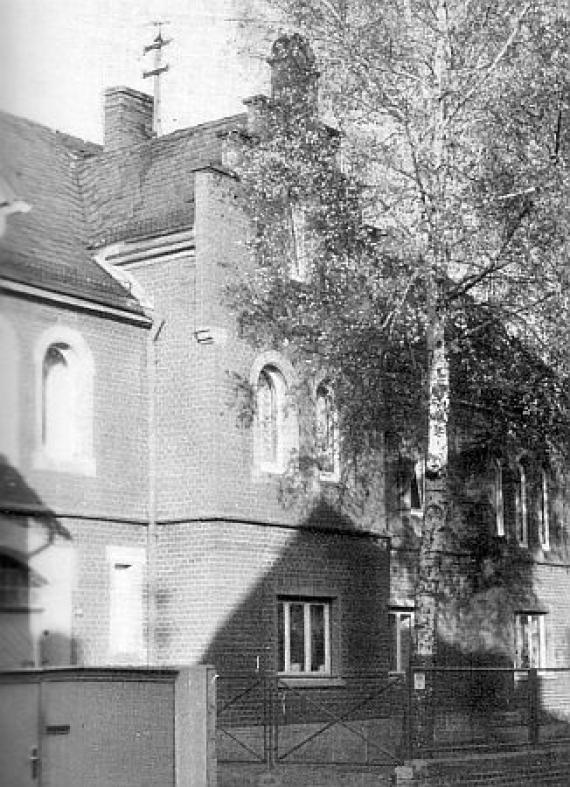 Die ehemalige Synagoge in Egelsbach, 1938 nur innen demoliert. Später zu einem Wohnhaus umgebaut.