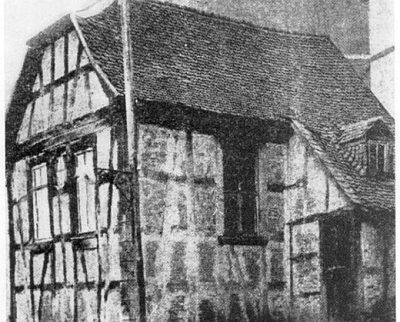 Former synagogue in alkenstein, taken around 1917. The building passed into private ownership at the beginning of the 20th century.