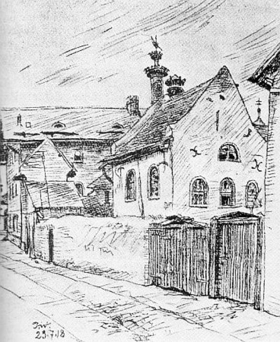 The synagogue in Flörsheim (drawing)