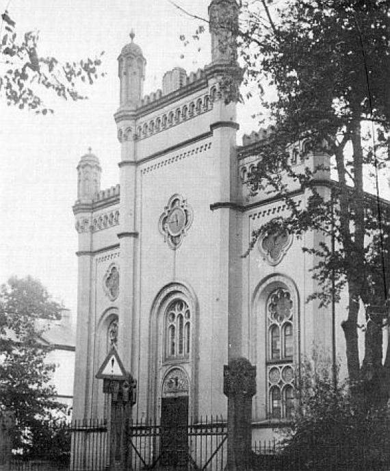 Die ehemalige, 1938 zerstörte Synagoge in der Südanlage Gießen.