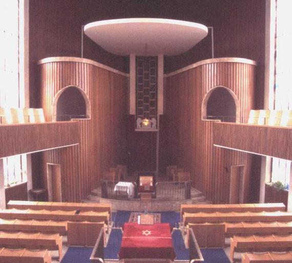 Interior to the Torah shrine