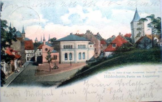 Historical picture postcard: Lappenberg with synagogue (1901)