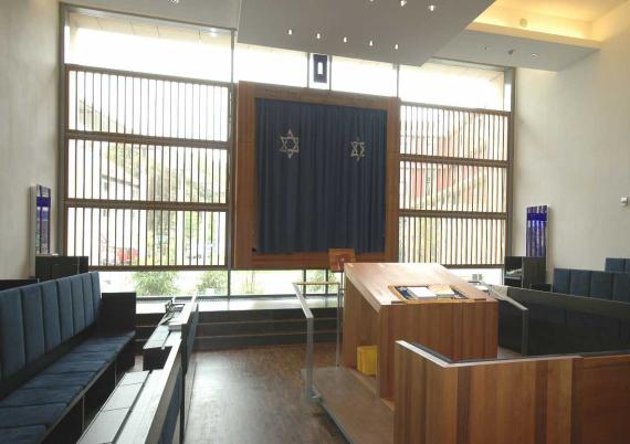 Interior to the Torah shrine