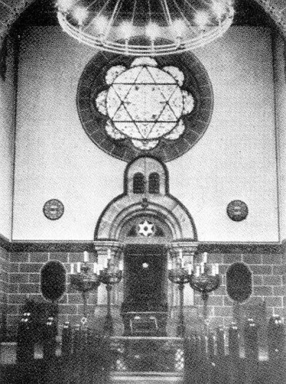 Interior of the synagogue in Limburg built in 1903