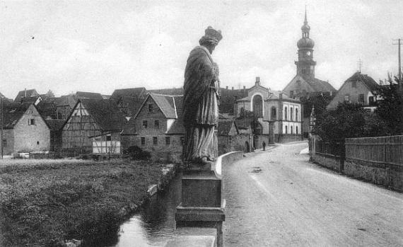 Historische Karte von Mellrichstadt mit Synagoge