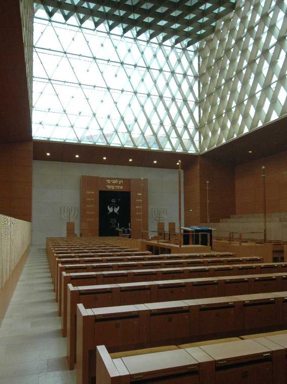 Interior to the Torah shrine