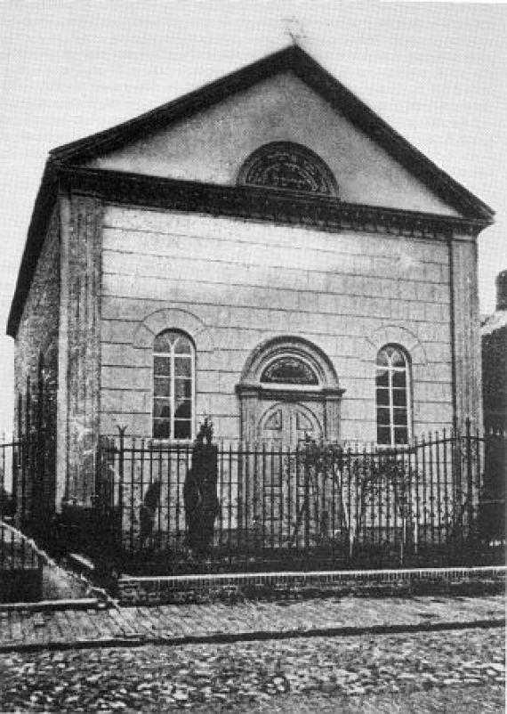 Die Synagoge in Neustadtgödens um 1910