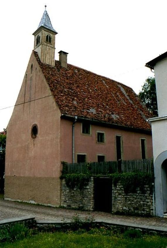 Die Burgkapelle Obergrombach, im 19. Jahrhundert Synagoge