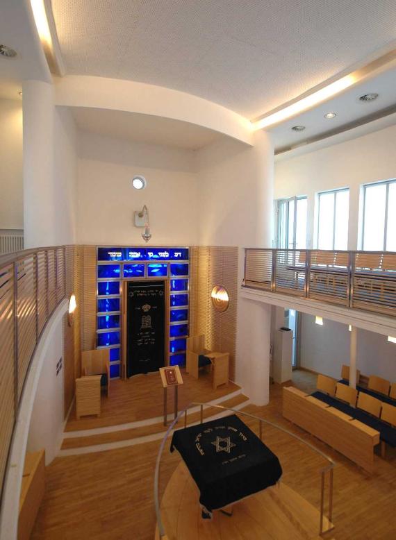 Interior to the Torah shrine