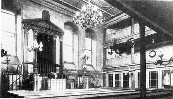 Interior of the old synagogue in the Great Market Street.