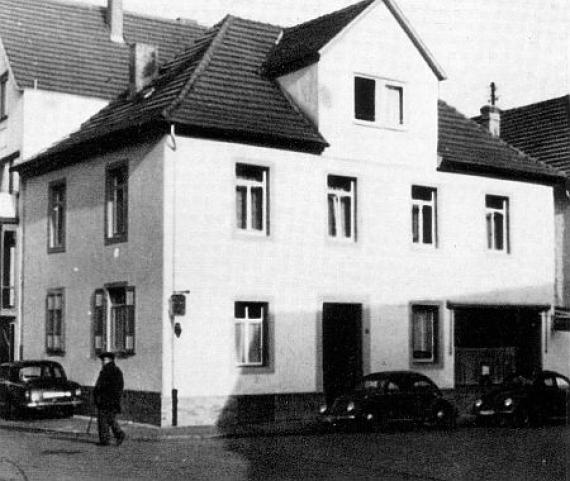 The former synagogue in Bad Orb in the 1960s (the house had been completely rebuilt by then).