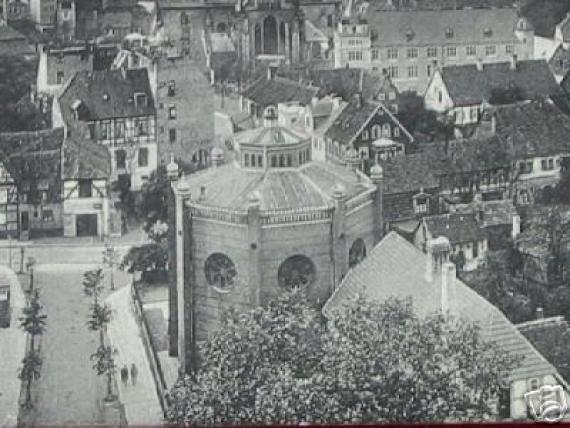 Die Synagoge in Paderborn aus der Vogelperspektive